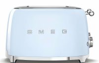 Тостер SMEG TSF03PBEU, регулировка степени обжаривания, подогрев, разморозка, 4 ломтика хлеба