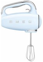 Миксер ручной электрический SMEG HMF01PBEU / мощность 250 Вт / 9 скоростей вращения / пастельный голубой