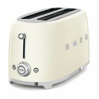 Тостер Smeg TSF02CREU кремовый, стиль 50-х г. г, 4 ломтика, корпус из нержавеющей стали, 6 уровней поджаривания