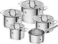 Набор кастрюль ZWILLING True Flow 66920-005-0, 5 кастрюль, серебристый, нержавеющая сталь