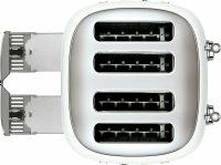 Тостер Smeg TSF03WHEU белый, 4 ломтика, корпус из нержавеющей стали, подогрев, размораживание, 6 уровней поджаривания
