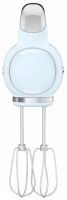Миксер ручной электрический SMEG HMF01PBEU / мощность 250 Вт / 9 скоростей вращения / пастельный голубой