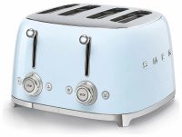 Тостер SMEG TSF03PBEU, регулировка степени обжаривания, подогрев, разморозка, 4 ломтика хлеба