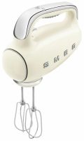 Миксер ручной электрический SMEG HMF01CREU / мощность 250 Вт / 9 скоростей вращения / кремовый