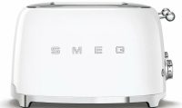 Тостер Smeg TSF03WHEU белый, 4 ломтика, корпус из нержавеющей стали, подогрев, размораживание, 6 уровней поджаривания