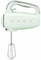 Миксер ручной электрический SMEG HMF01PGEU / мощность 250 Вт / 9 скоростей вращения / пастельный зеленый