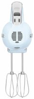 Миксер ручной электрический SMEG HMF01PBEU / мощность 250 Вт / 9 скоростей вращения / пастельный голубой