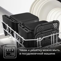 Двухкамерный аэрогриль Tefal Dual Easy Fry EY9428E0