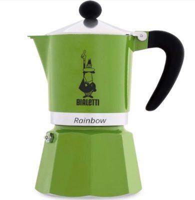 Гейзерная кофеварка Bialetti RAINBOW, 4971 40мл зеленая