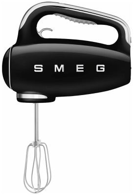 Миксер ручной электрический SMEG HMF01BLEU / мощность 250 Вт / 9 скоростей вращения / черный