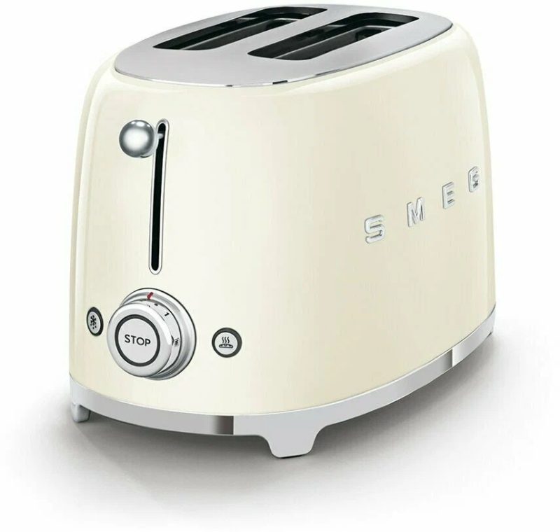 Тостер Smeg TSF01CREU, механическое управление, 2 тоста, бежевый