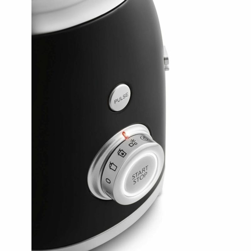 Настольный блендер Smeg BLF03BLEU, Эстетика стиля 50-х, черный