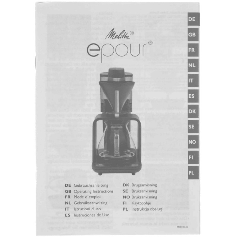 Капельная кофеварка Melitta EPOUR 1024-11