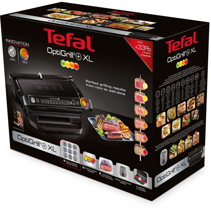 Умный контактный электрогриль Tefal Optigrill+ XL GC722834 Black