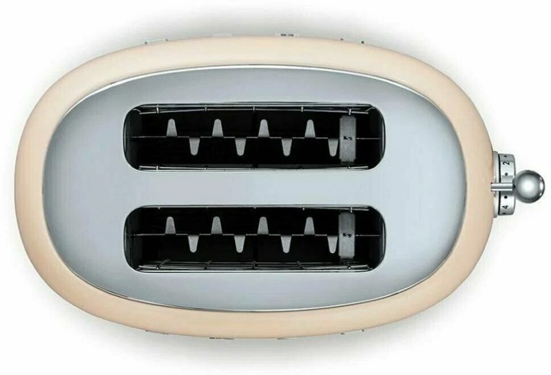 Тостер Smeg TSF01CREU, механическое управление, 2 тоста, бежевый