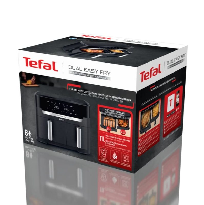 Двухкамерный аэрогриль Tefal Dual Easy Fry EY9428E0