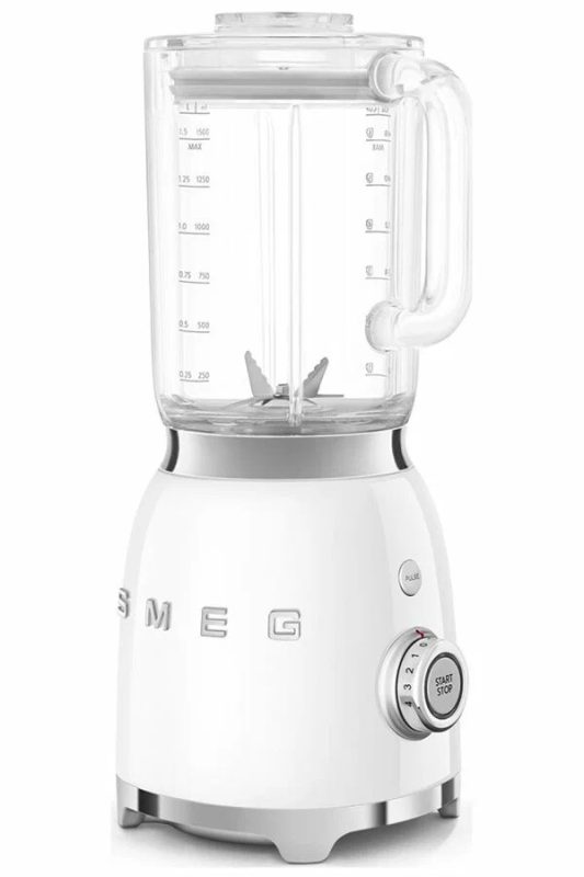 Блендер Smeg BLF03WHEU, стационарный, 800Вт, 4 скорости, 1,5л