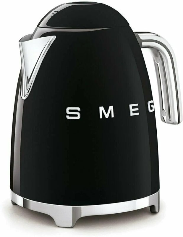 Чайник электрический Smeg (KLF03BLEU), 1,7 литра, металл/пластик, 2400Вт, черный