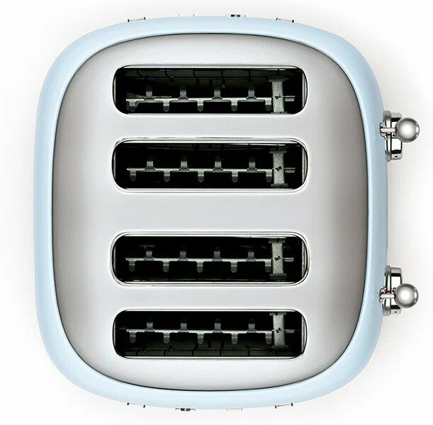 Тостер SMEG TSF03PBEU, регулировка степени обжаривания, подогрев, разморозка, 4 ломтика хлеба