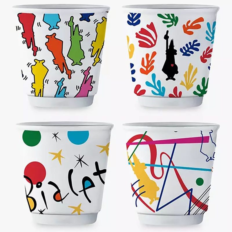 Набор Bialetti YOTZ109 из 4 белых фарфоровых чашек для эспрессо