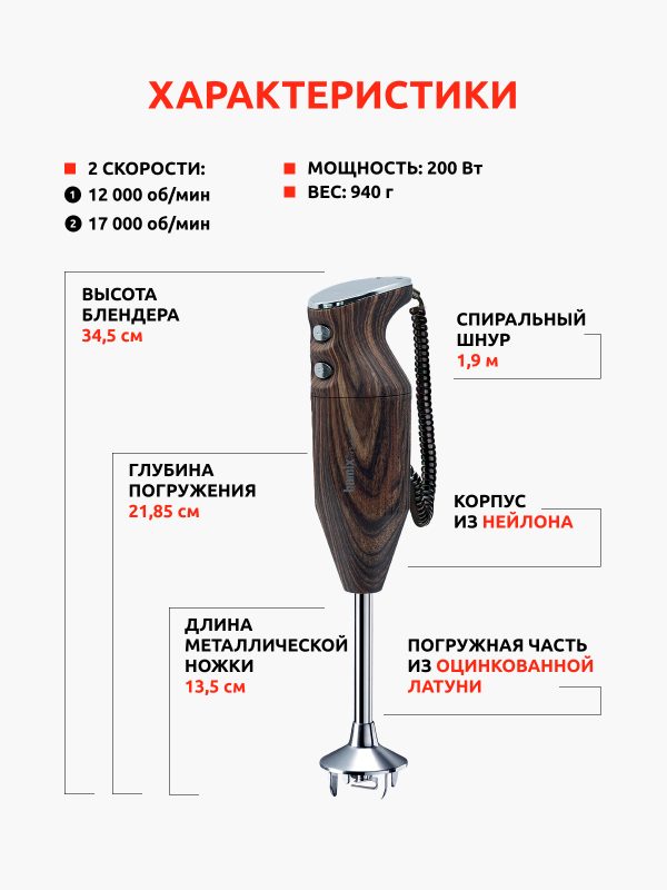 Блендер BAMIX Design Edition M200 Ebony 1011.206