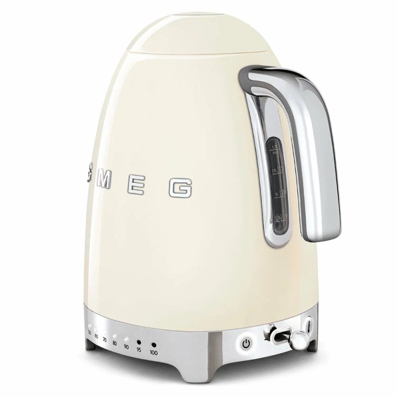 Чайник электрический Smeg KLF04CREU с регулировкой температуры, 1.7 л, кремовый