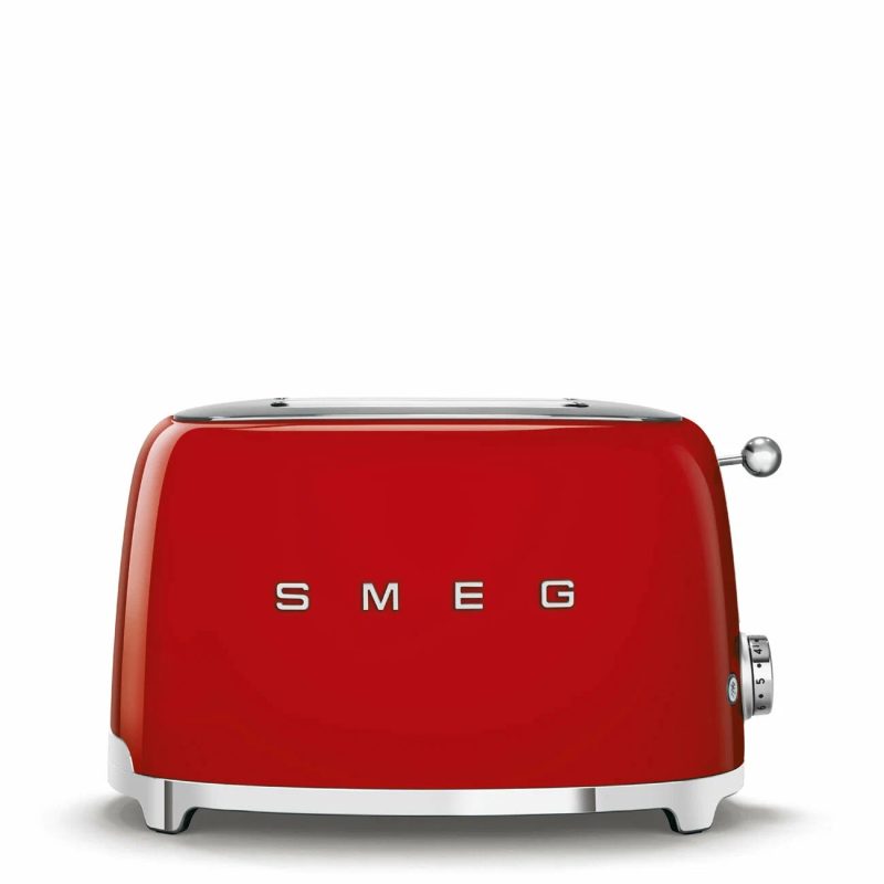 Тостер SMEG TSF01RDEU, регулировка степени обжаривания, подогрев, разморозка, 2 ломтика хлеба