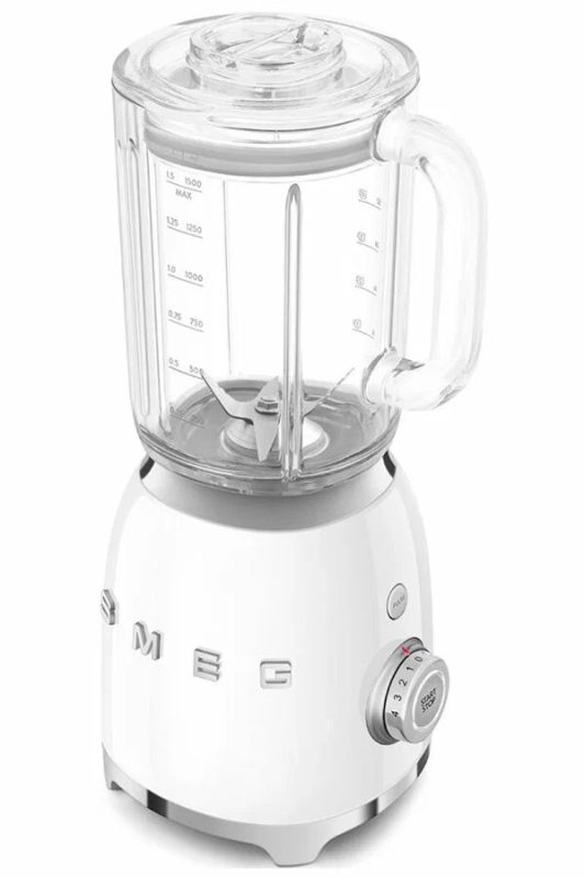 Блендер Smeg BLF03WHEU, стационарный, 800Вт, 4 скорости, 1,5л