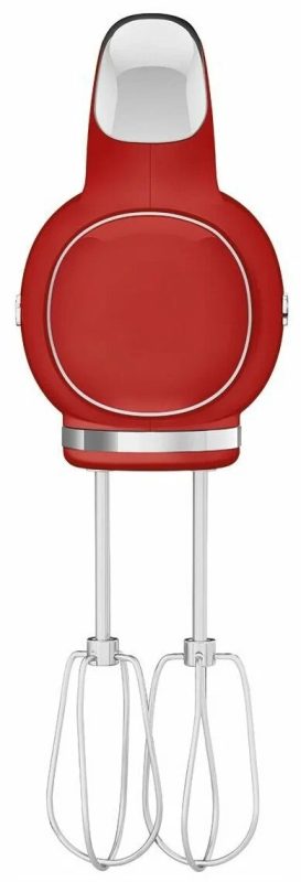 Миксер ручной электрический SMEG HMF01RDEU / мощность 250 Вт / 9 скоростей вращения / красный
