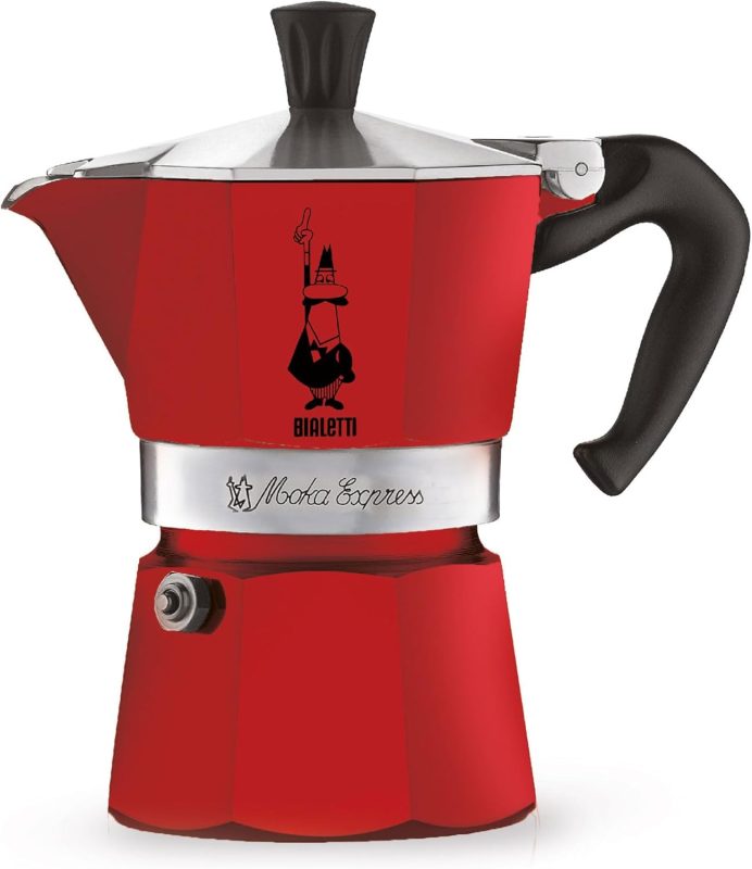 Кофеварка Bialetti 4941 Moka Express Espresso, 1 чашка, красная