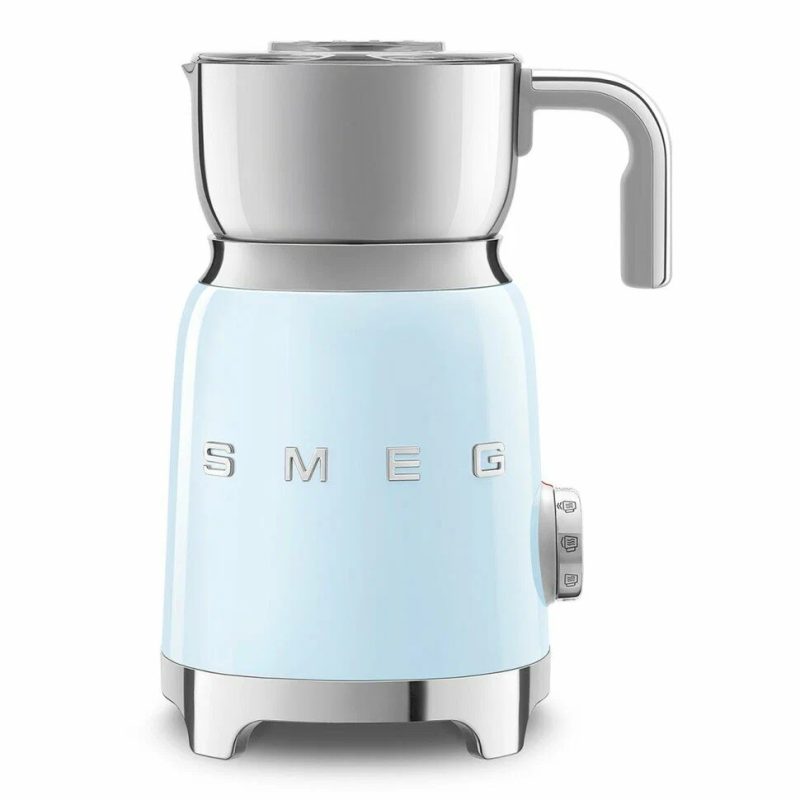 Вспениватель молока SMEG MFF11PBEU, пастельный голубой, автономный, 7 режимов работы, мощность 500 Вт