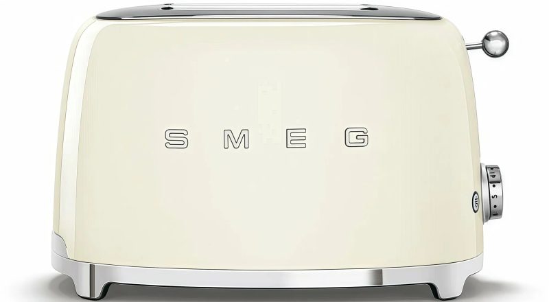Тостер Smeg TSF01CREU, механическое управление, 2 тоста, бежевый