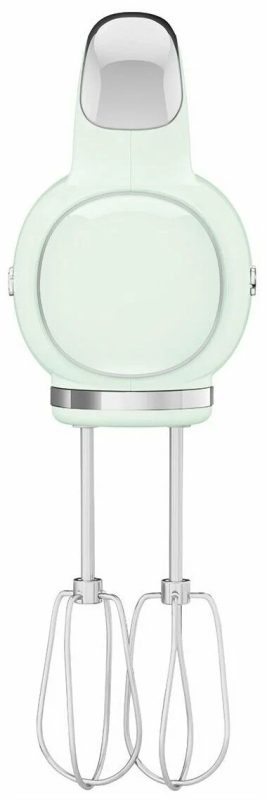 Миксер ручной электрический SMEG HMF01PGEU / мощность 250 Вт / 9 скоростей вращения / пастельный зеленый