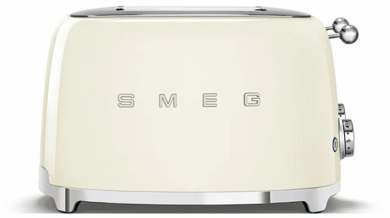 Тостер Smeg TSF03CREU кремовый, 4 ломтика, корпус из нержавеющей стали, подогрев, размораживание, 6 уровней поджаривания