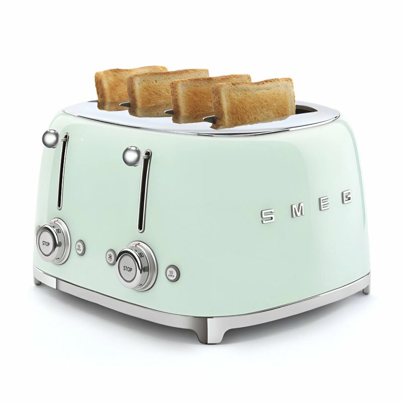 Тостер SMEG TSF03PGEU, мощность 2000 Ватт, регулировка степени обжаривания, поддон для крошек