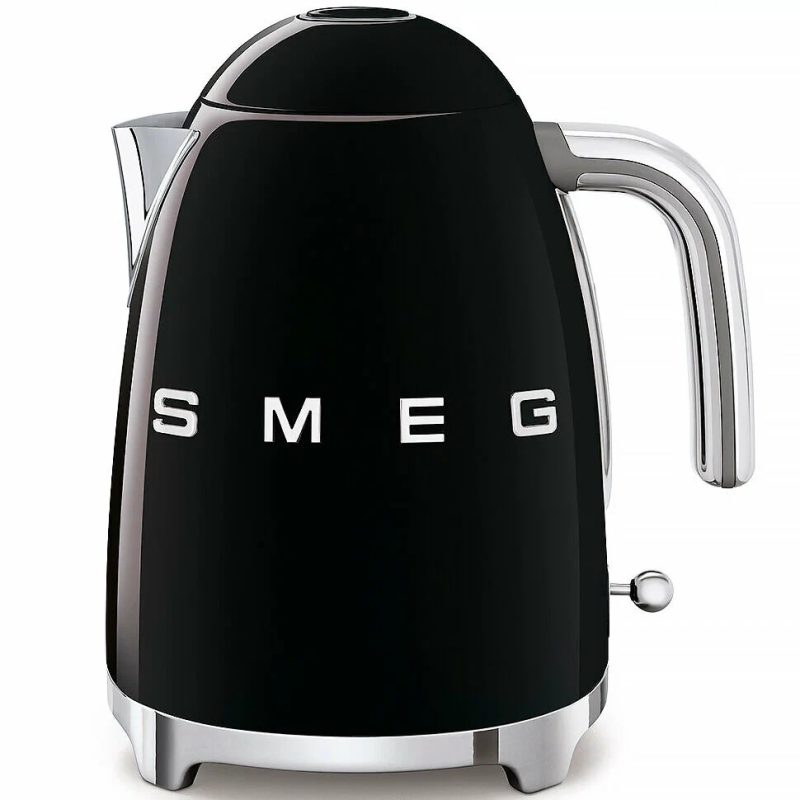 Чайник электрический Smeg (KLF03BLEU), 1,7 литра, металл/пластик, 2400Вт, черный