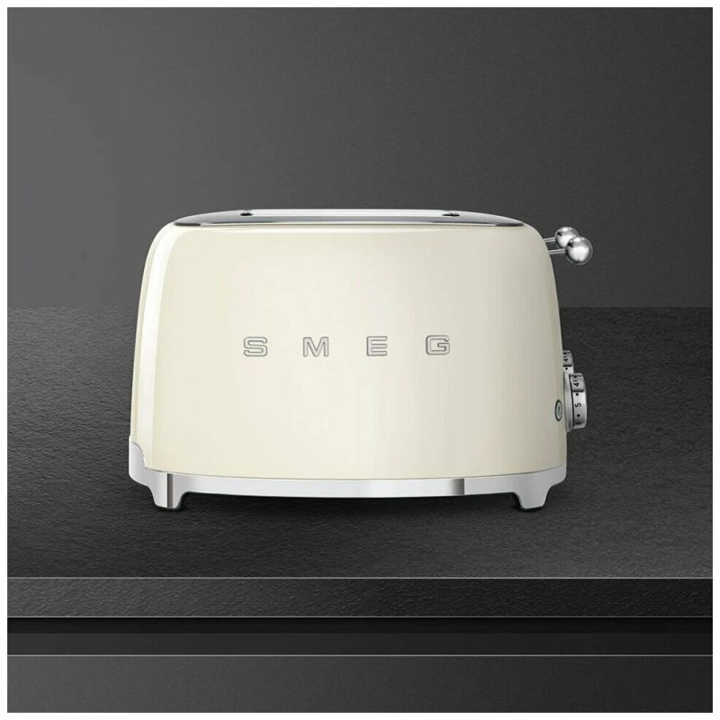 Тостер Smeg TSF03CREU кремовый, 4 ломтика, корпус из нержавеющей стали, подогрев, размораживание, 6 уровней поджаривания