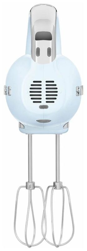Миксер ручной электрический SMEG HMF01PBEU / мощность 250 Вт / 9 скоростей вращения / пастельный голубой