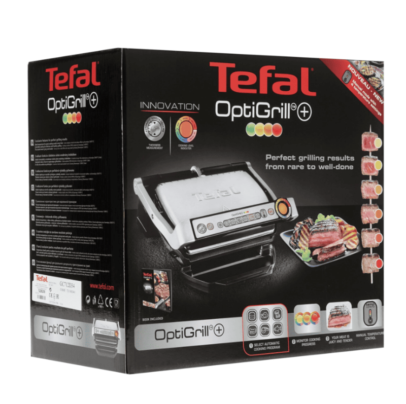 Умный контактный электрогриль Tefal Optigrill+ GC712D34