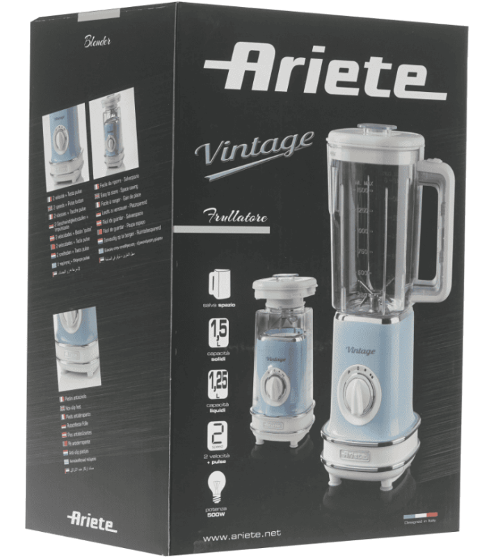 Стационарный блендер Ariete Vintage 568 (Голубой)