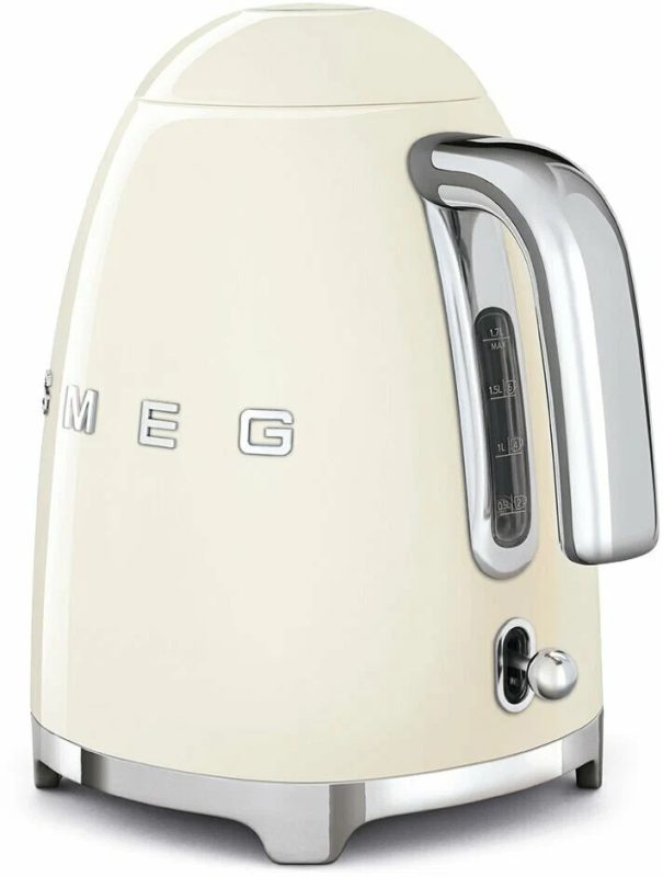 Чайник Smeg KLF03CREU, кремовый, 1.7л, мощность 2400Вт, двухслойный