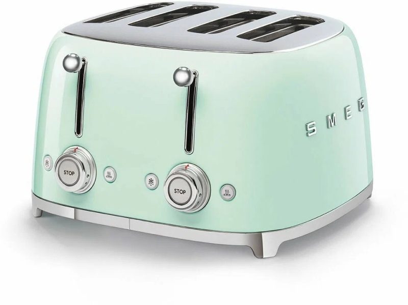 Тостер SMEG TSF03PGEU, мощность 2000 Ватт, регулировка степени обжаривания, поддон для крошек