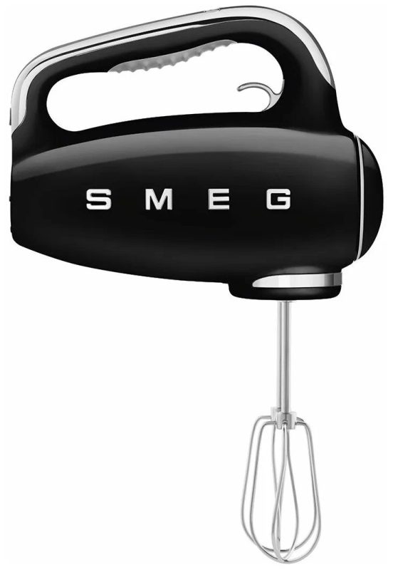 Миксер ручной электрический SMEG HMF01BLEU / мощность 250 Вт / 9 скоростей вращения / черный