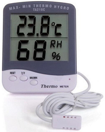 Цифровой термометр-гигрометр TA218C c/d с ЖК-дисплеем