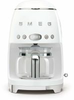 Капельная кофеварка Smeg DCF02WHEU, белый, стиль 50-х годов, 10 чашек, 1.4 л