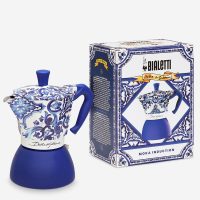 Гейзерная кофеварка Bialetti Moka Induction 5357 Dolce&Gabbana Blu Mediterraneo