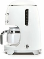 Капельная кофеварка Smeg DCF02WHEU, белый, стиль 50-х годов, 10 чашек, 1.4 л