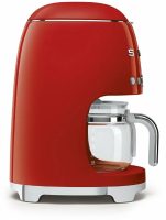 Капельная кофеварка Smeg DCF02RDEU, красный, стиль 50-х годов, 10 чашек, 1.4 л