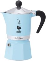 Гейзерная кофеварка Bialetti Rainbow Azzura (3 чашки) 5042 голубая