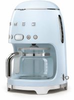 Капельная кофеварка Smeg DCF02PBEU, пастельный голубой, стиль 50-х годов, 10 чашек, 1.4 л